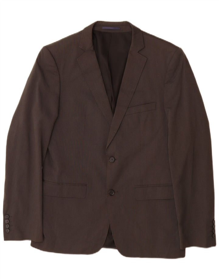Zara Mens 2 Button Blazer Jacket EU 48 Medium Grey