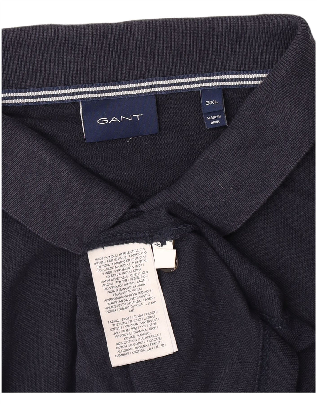 Gant Mens Polo Shirt 3XL Navy Blue Cotton