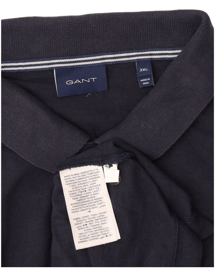 Gant Mens Polo Shirt 3XL Navy Blue Cotton