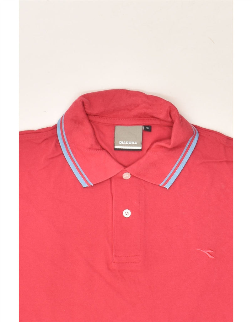 DIADORA Mens Polo Shirt Small Pink Cotton | Vintage Diadora | Thrift | Second-Hand Diadora | Used Clothing | Messina Hembry 