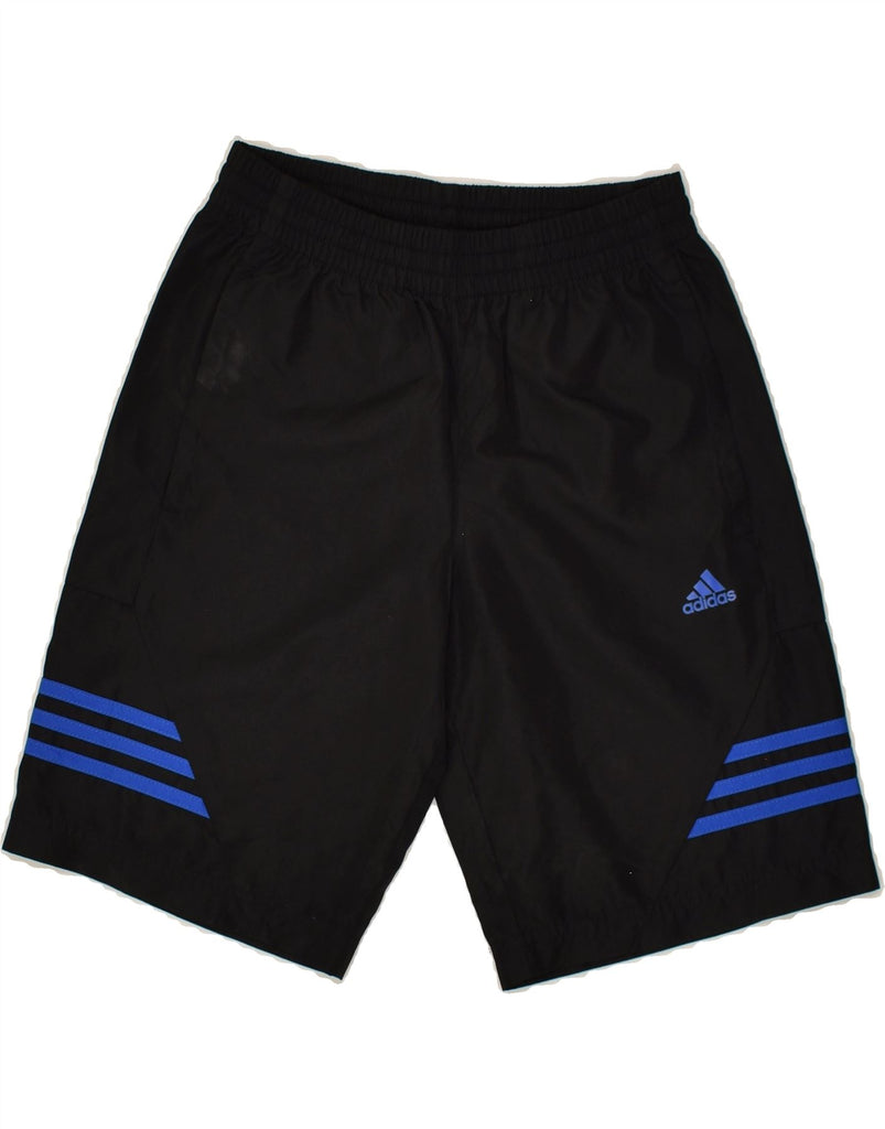 ADIDAS Boys Sport Shorts 11-12 Years Black Polyester | Vintage Adidas | Thrift | Second-Hand Adidas | Used Clothing | Messina Hembry 