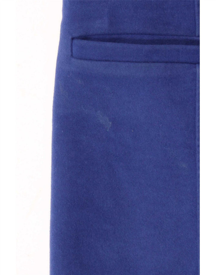 Laura Ashley Womens Overcoat UK 10 Small Blue Cotton