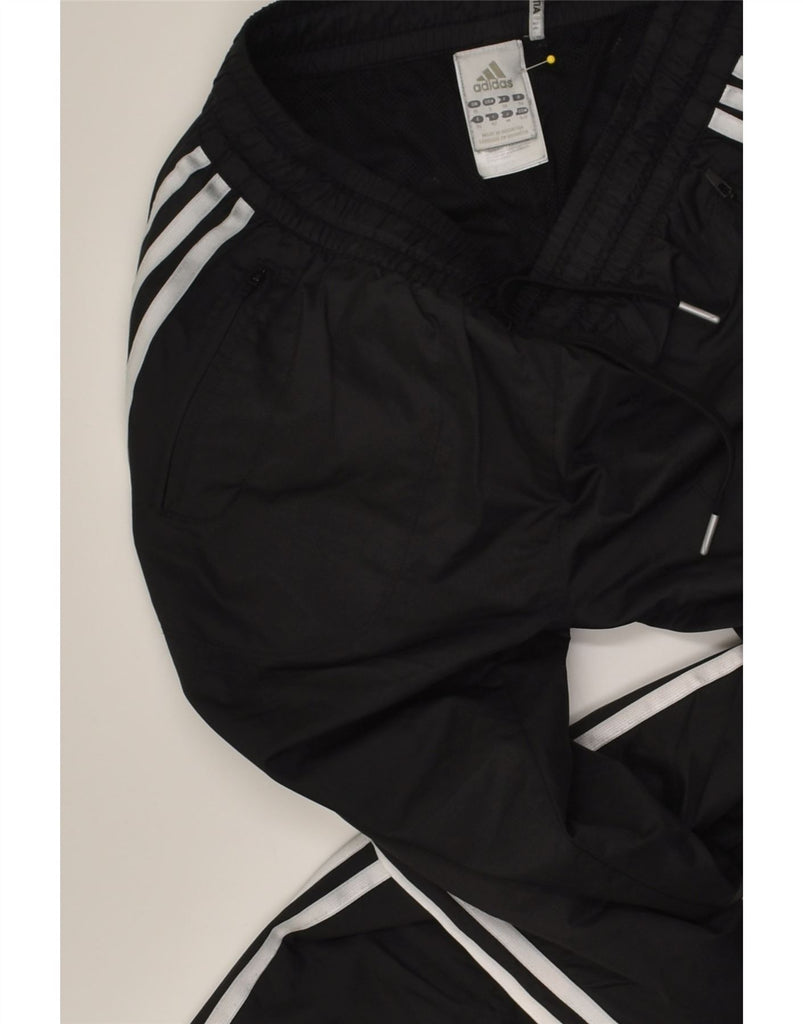 ADIDAS Womens Climalite Tracksuit Trousers UK 10 Small  Black Polyester | Vintage Adidas | Thrift | Second-Hand Adidas | Used Clothing | Messina Hembry 