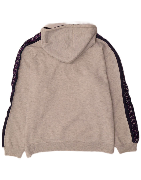 Lotto Mens Graphic Hoodie Jumper XL Grey Colourblock