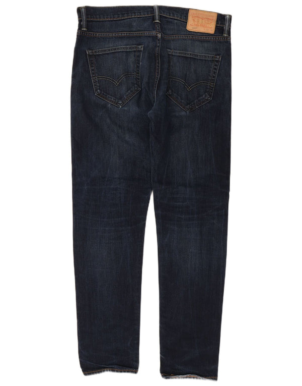 Levi's Mens 520 Skinny Jeans W32 L32 Navy Blue Cotton