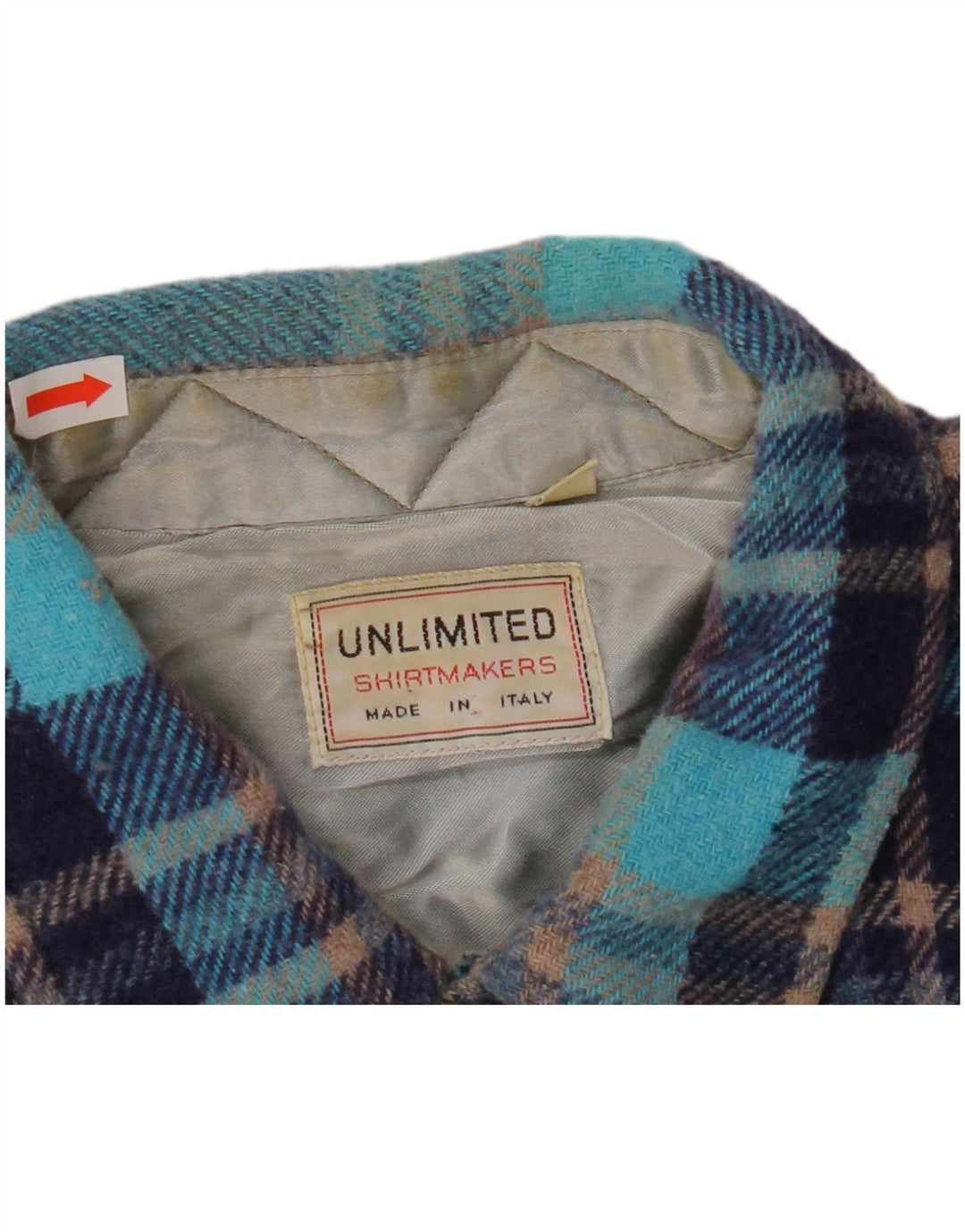 Unlimited Mens Checked  Lumberjack Flannel Shirt XL Blue Plaid Polyester