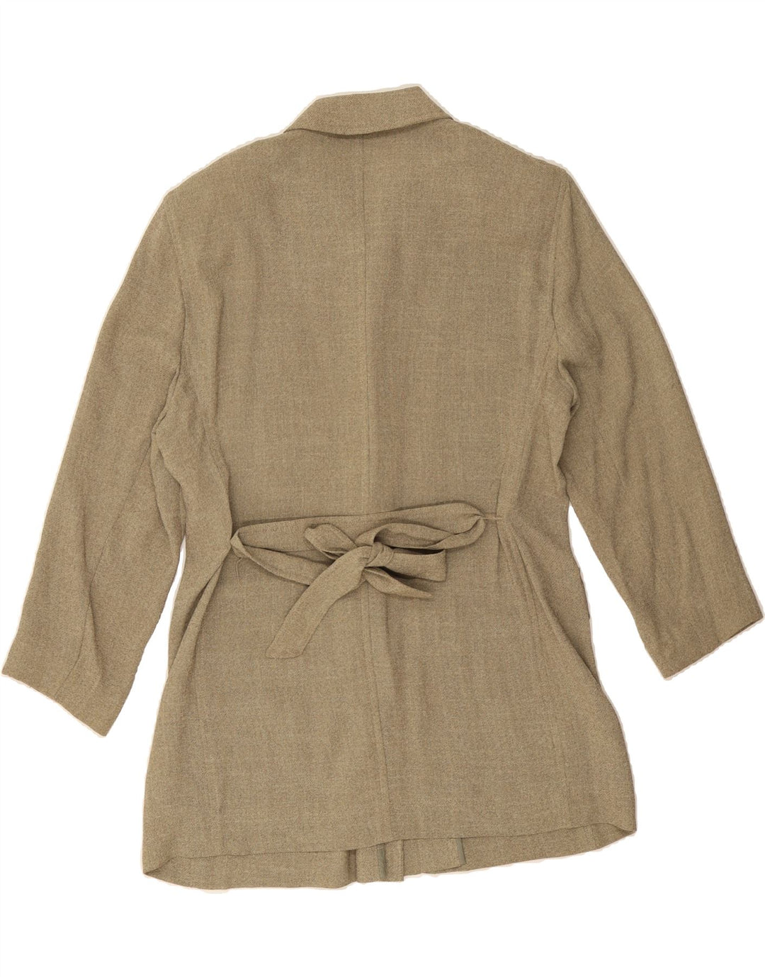 VINTAGE Womens 4 Button Blazer Jacket UK 14 Large Khaki Acetate Vintage Vintage and Second-Hand Vintage from Messina Hembry 