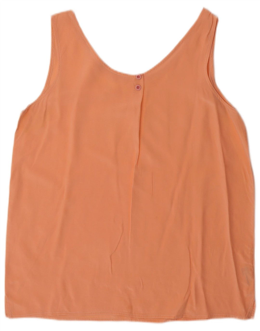 BALLOON Womens Sleeveless Blouse Top UK 14 Medium Orange Silk