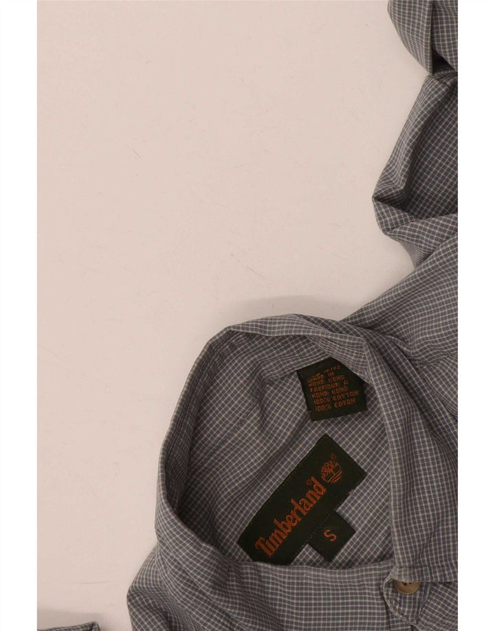 Timberland Mens Shirt Small Grey Check Cotton