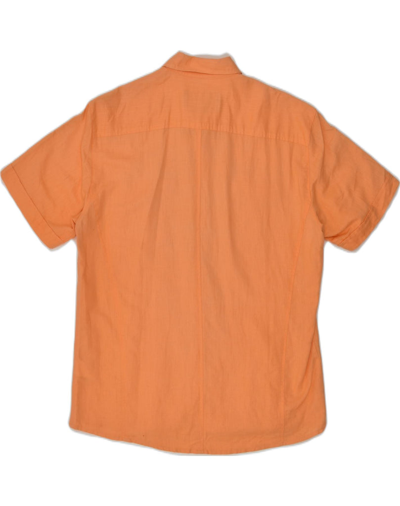 MARLBORO CLASSICS Mens Short Sleeve Shirt Medium Orange Cotton | Vintage Marlboro Classics | Thrift | Second-Hand Marlboro Classics | Used Clothing | Messina Hembry 