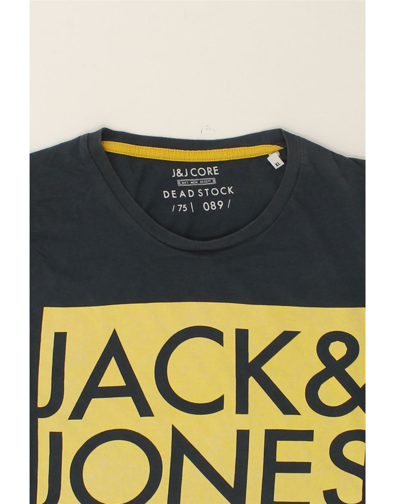 JACK & JONES Mens Slim Graphic Top Long Sleeve XL Grey | Vintage Jack & Jones | Thrift | Second-Hand Jack & Jones | Used Clothing | Messina Hembry 