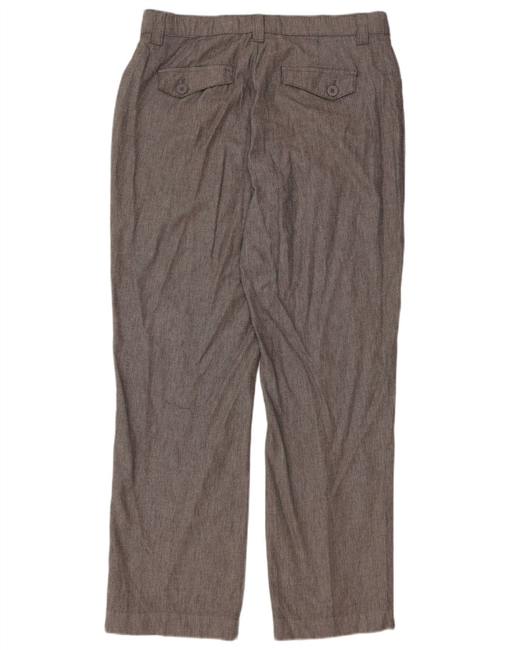 LEE Womens Straight Casual Trousers US 12 Large W34 L30 Grey Check Cotton