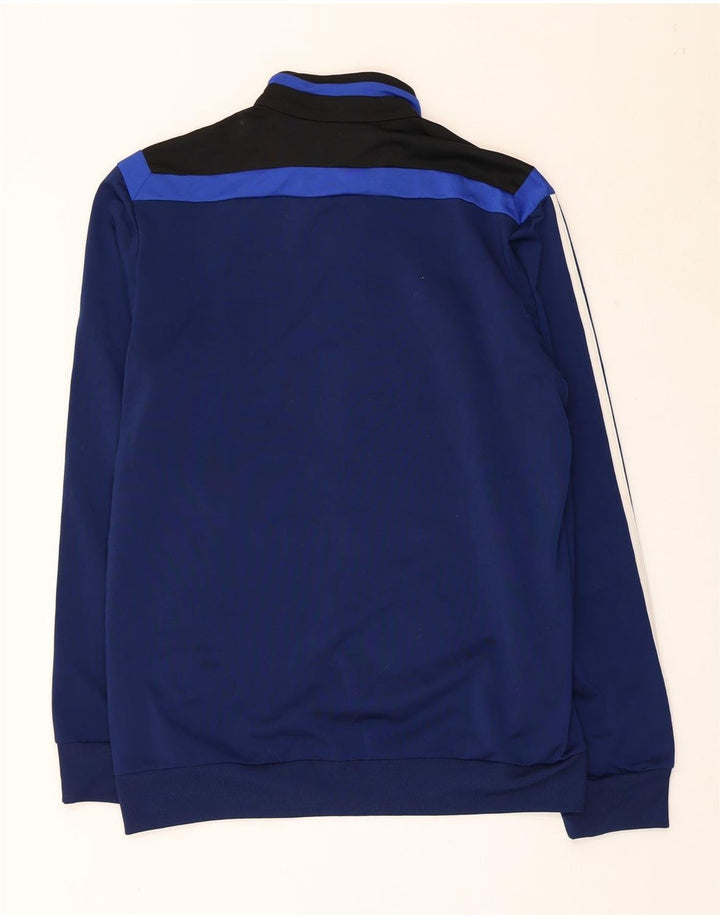 Adidas Mens Tracksuit Top Jacket Medium Navy Blue Colourblock Polyester
