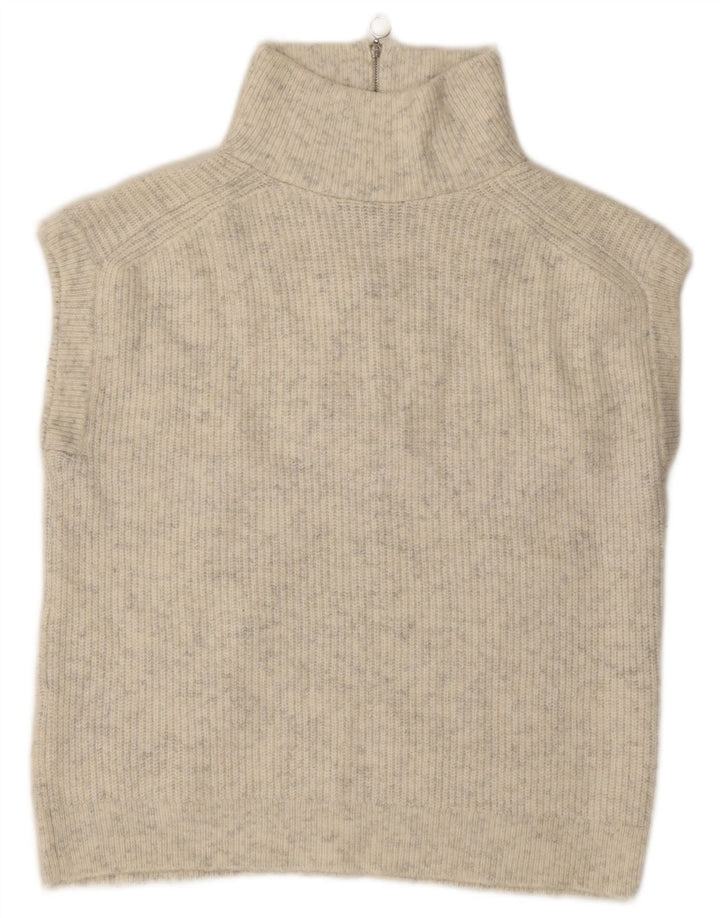 Marks & Spencer Womens Oversized Vest Tank Top UK 10 Small Grey Flecked