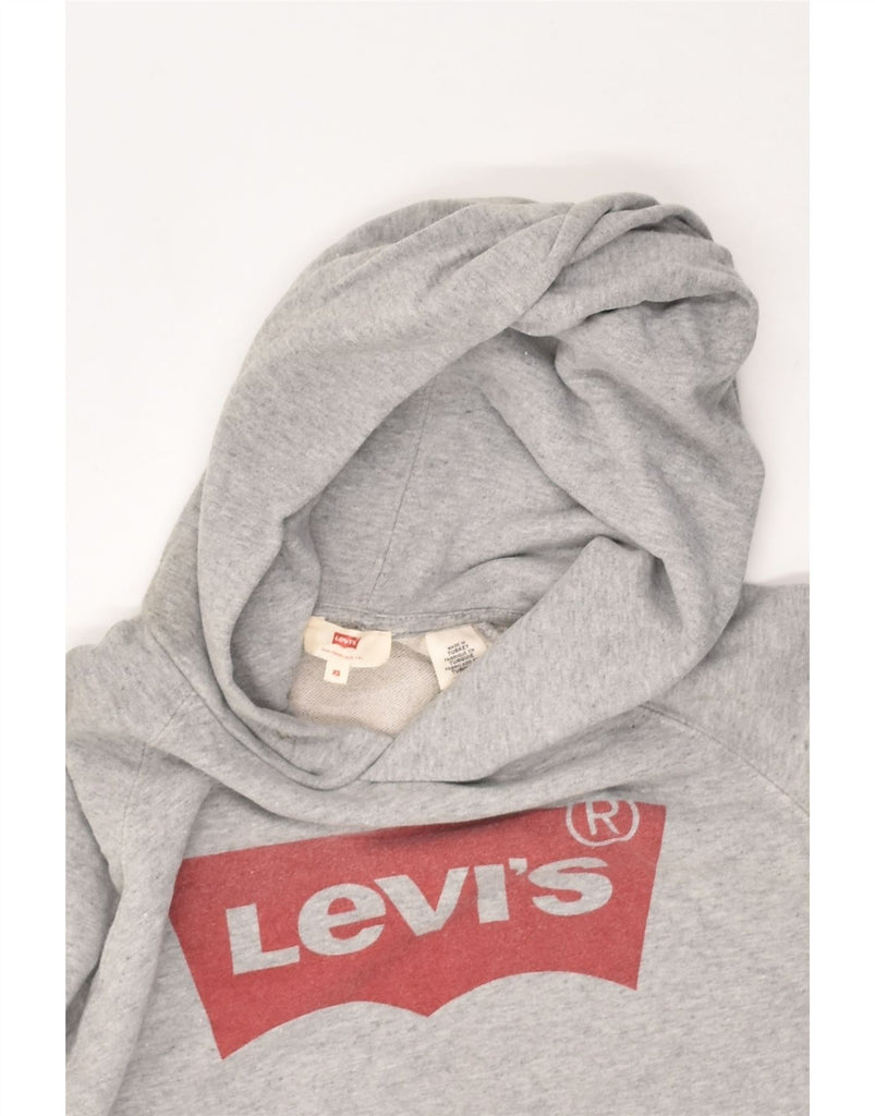 LEVI'S Mens Graphic Hoodie Jumper XS Grey Cotton | Vintage Levi's | Thrift | Second-Hand Levi's | Used Clothing | Messina Hembry 