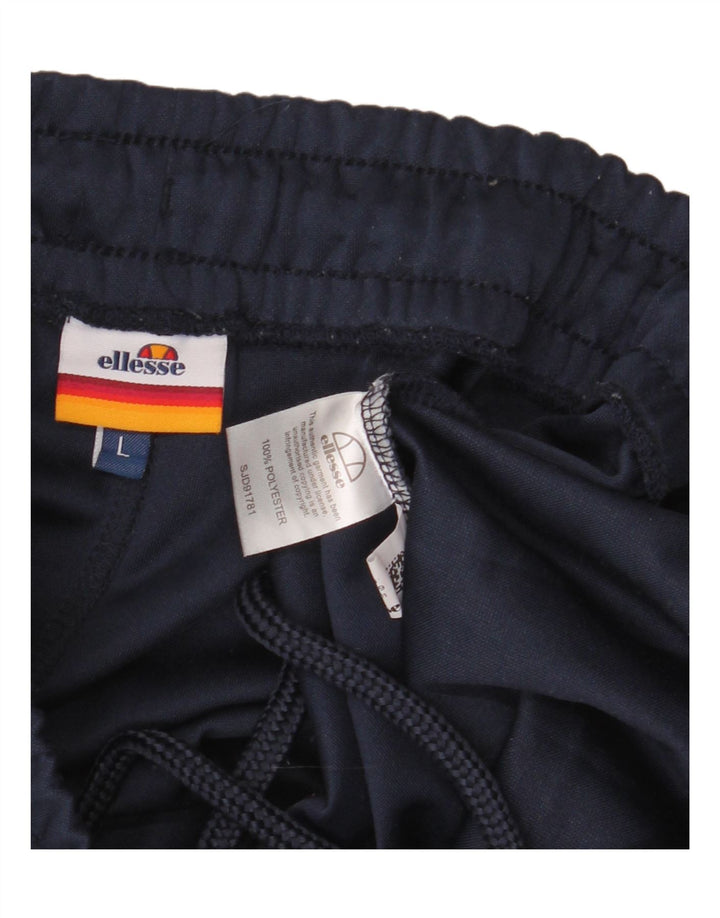 Ellesse Mens Tracksuit Trousers Large Navy Blue Polyester