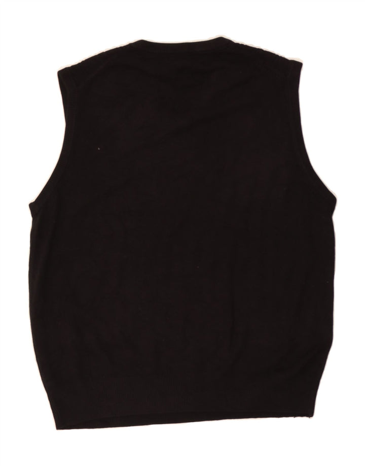 DOCKERS Mens Vest Tank Top Large Black Striped Acrylic Vintage Dockers and Second-Hand Dockers from Messina Hembry 