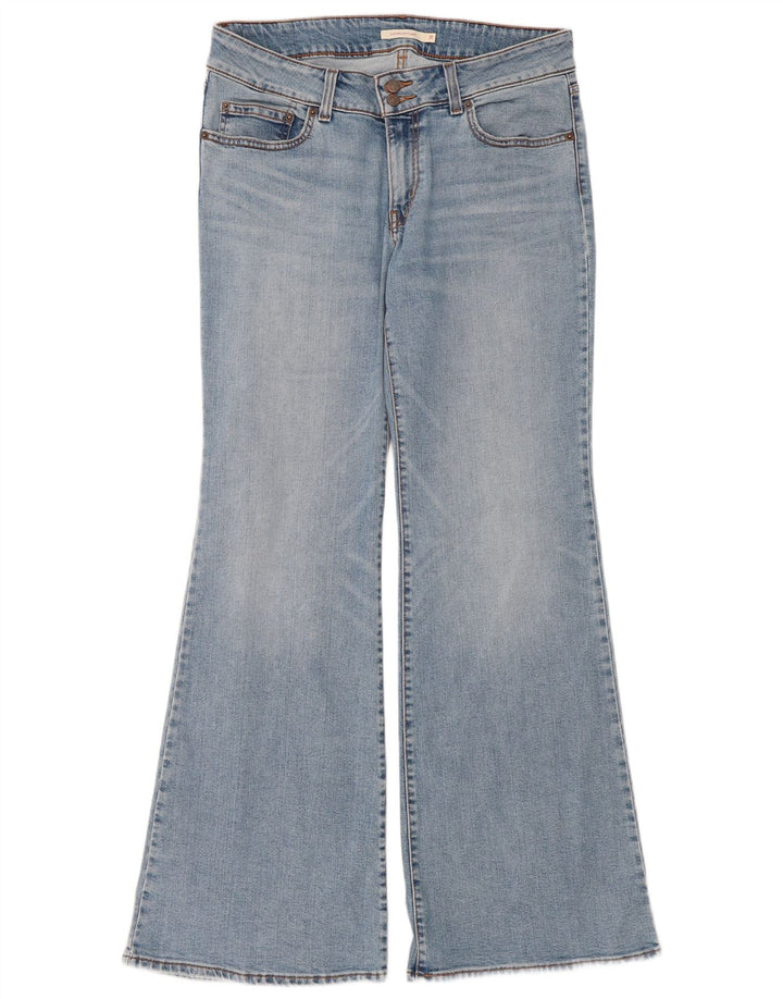 Levi's Womens Super Low Flared Jeans W31 L34 Blue Cotton
