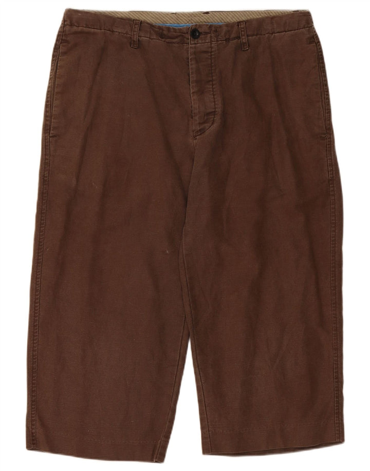 Gap Mens Regular Loose Fit Bermuda Shorts Medium W32 Brown Linen