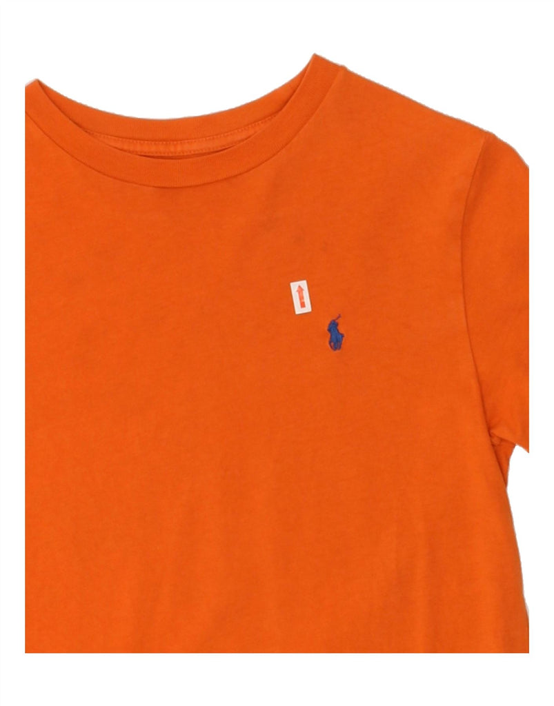 POLO RALPH LAUREN Boys T-Shirt Top 10-11 Years Medium  Orange Cotton | Vintage Polo Ralph Lauren | Thrift | Second-Hand Polo Ralph Lauren | Used Clothing | Messina Hembry 