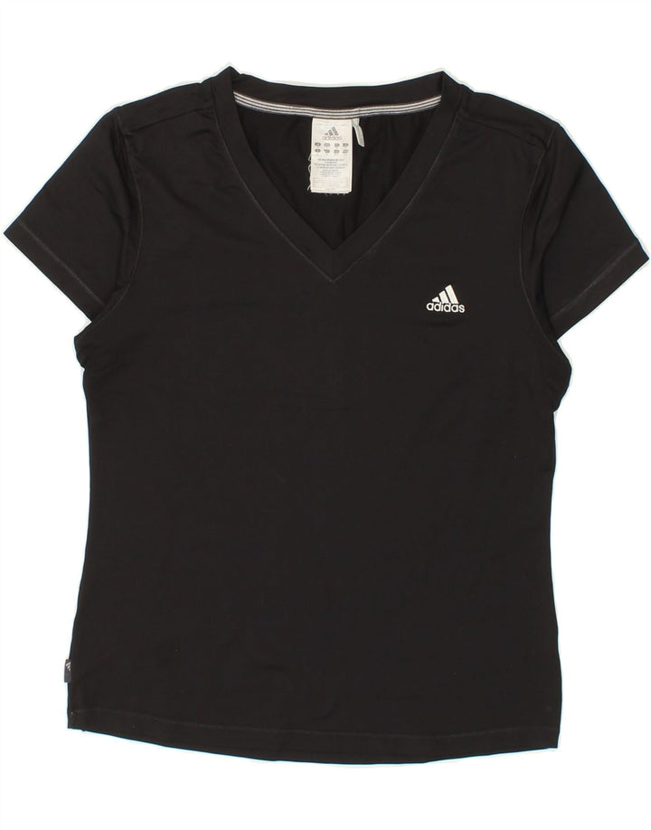 ADIDAS Womens T-Shirt Top UK 18 XL Black Polyamide Vintage Adidas and Second-Hand Adidas from Messina Hembry 