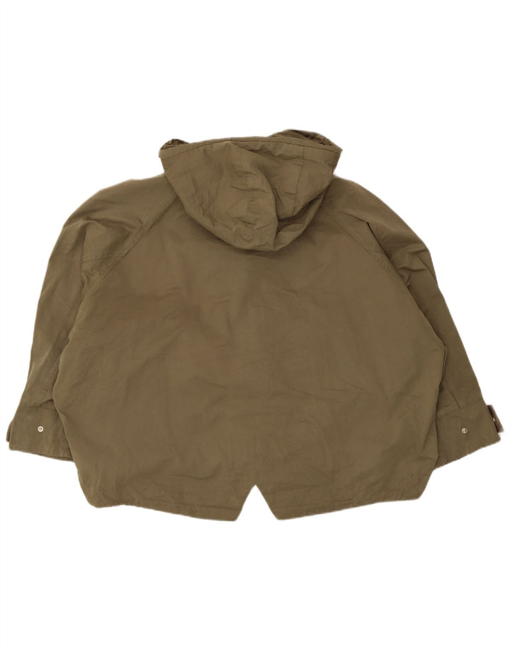 Zara Womens Hooded Oversized Parka Jacket UK 14 Medium Khaki