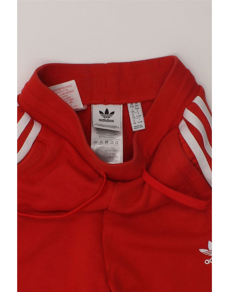 ADIDAS Girls Tracksuit Trousers Joggers 5-6 Years Red Cotton | Vintage Adidas | Thrift | Second-Hand Adidas | Used Clothing | Messina Hembry 