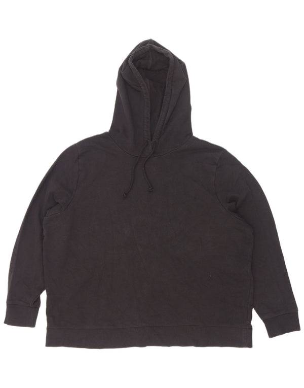 Marks & Spencer Womens Hoodie Jumper UK 22 3XL Black Cotton