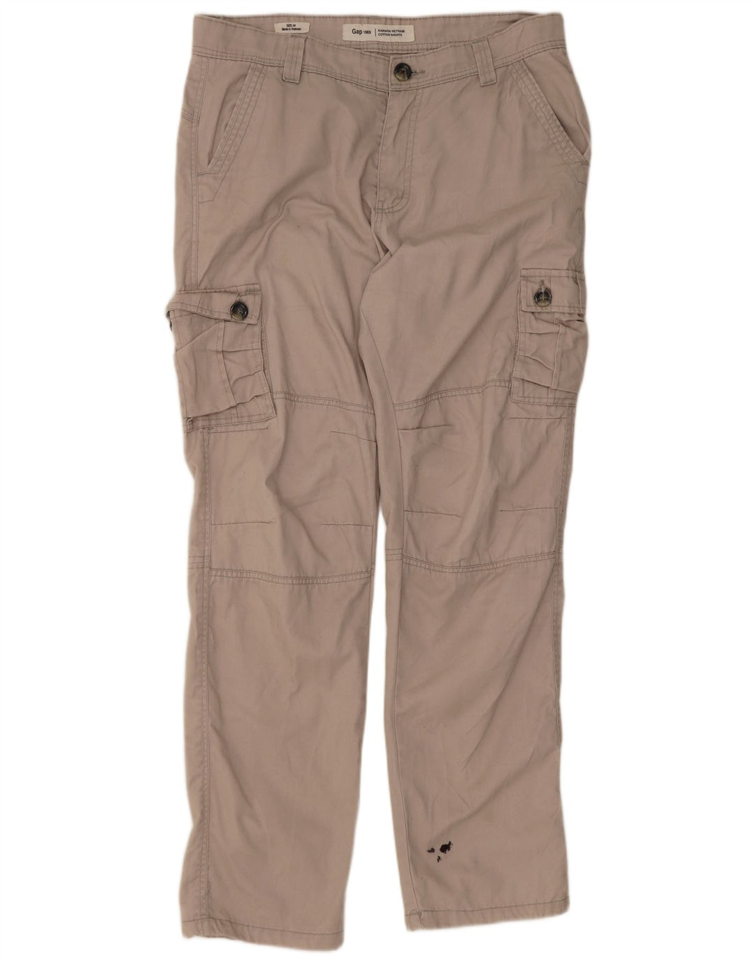 Gap Mens Straight Cargo Trousers W34 L31 Beige