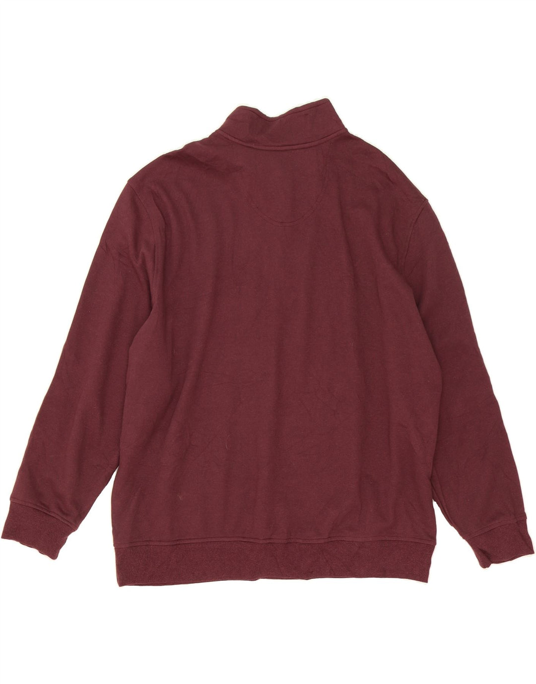 IZOD Mens Zip Neck Sweatshirt Jumper 2XL Burgundy Polyester Vintage Izod and Second-Hand Izod from Messina Hembry 