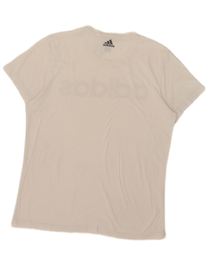 Adidas Mens Graphic T-Shirt Top Large White Cotton
