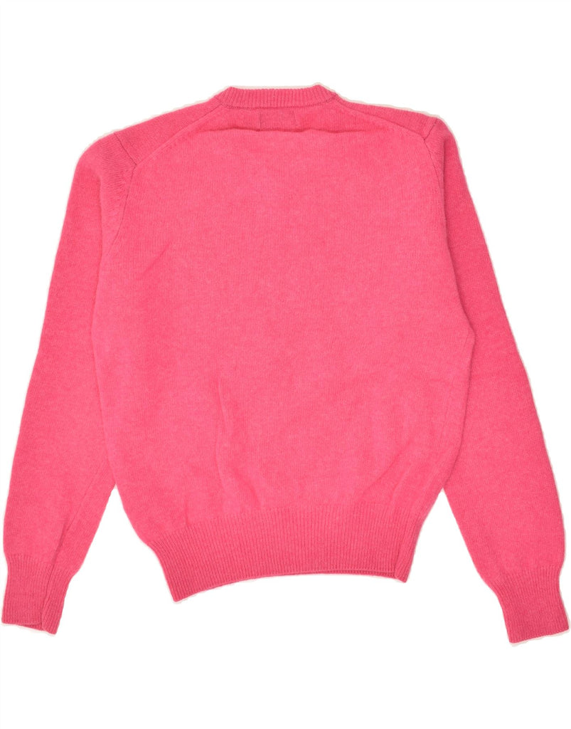 KAPPA Womens V-Neck Jumper Sweater UK 6 XS Pink Wool | Vintage Kappa | Thrift | Second-Hand Kappa | Used Clothing | Messina Hembry 