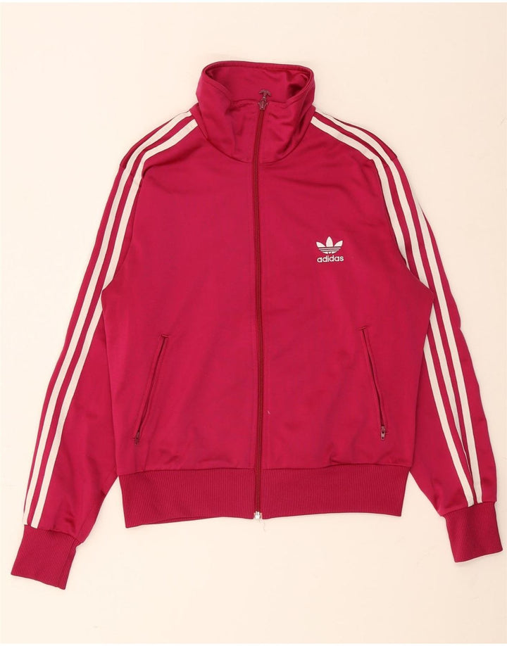 Adidas Womens Graphic Tracksuit Top Jacket EU 42 Medium Pink Polyester