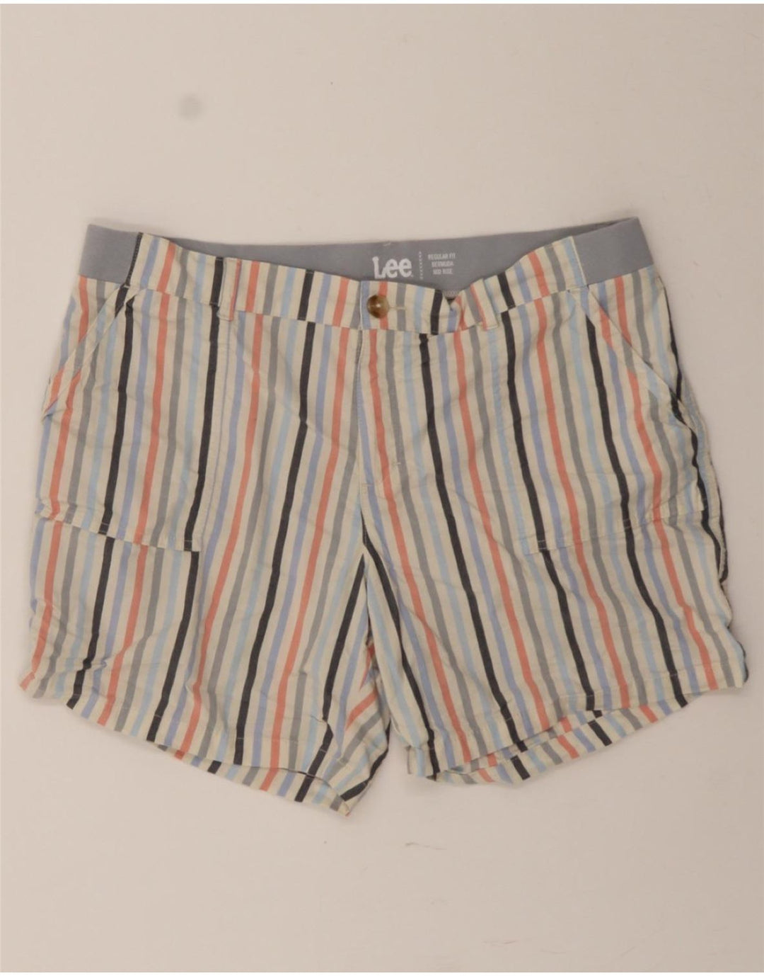 LEE Womens Mid Rise Regular Fit Chino Shorts US 16 2XL W38  Multicoloured Vintage Lee and Second-Hand Lee from Messina Hembry 
