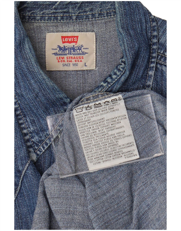 Levi's Mens Denim Shirt Large Blue Cotton