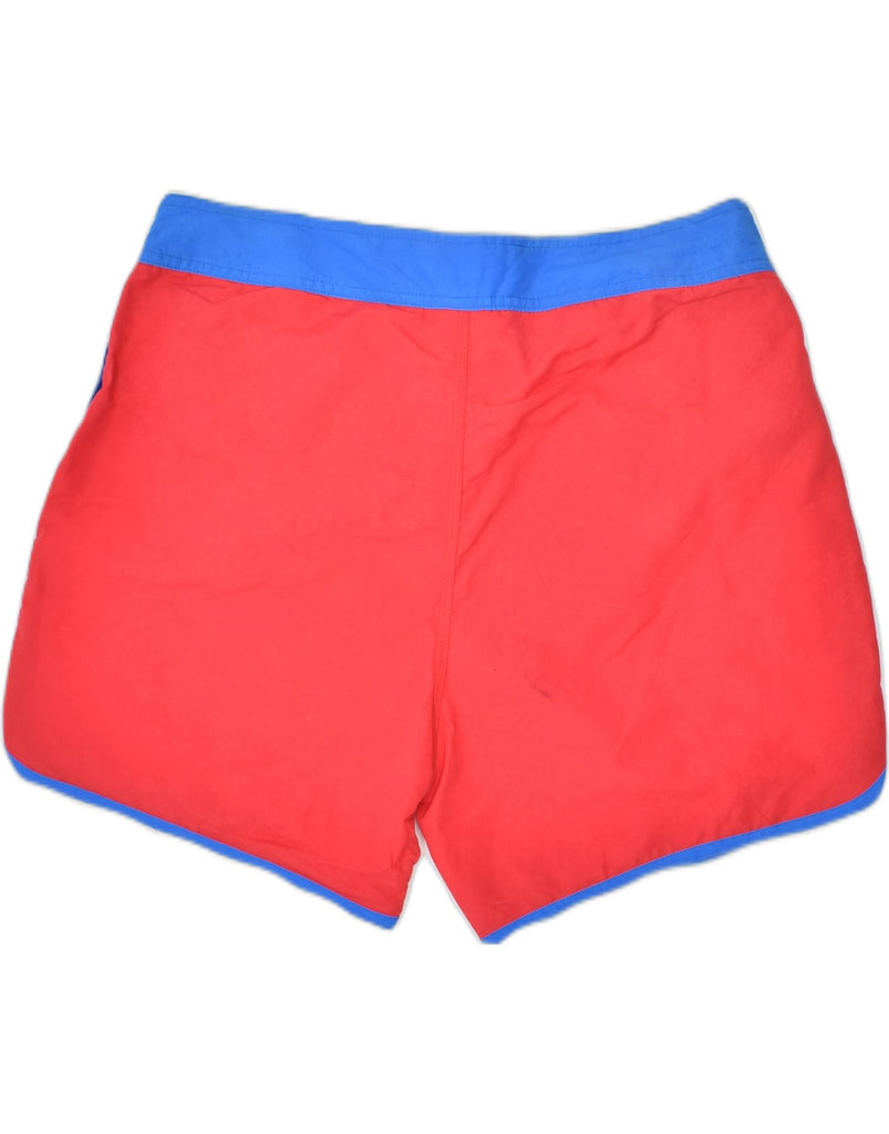 SPEEDO Mens Sport Shorts Large Red Colourblock Polyester | Vintage | Thrift | Second-Hand | Used Clothing | Messina Hembry 