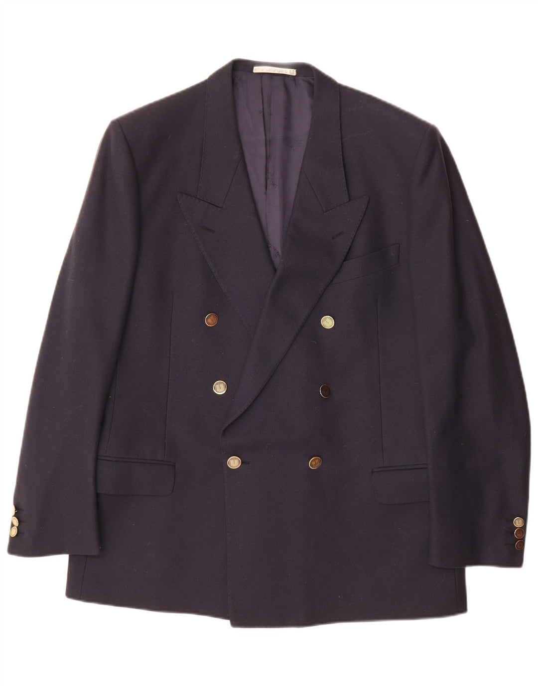 Emanuel Ungaro Mens Double Breasted Blazer Jacket UK 42 XL Navy Blue