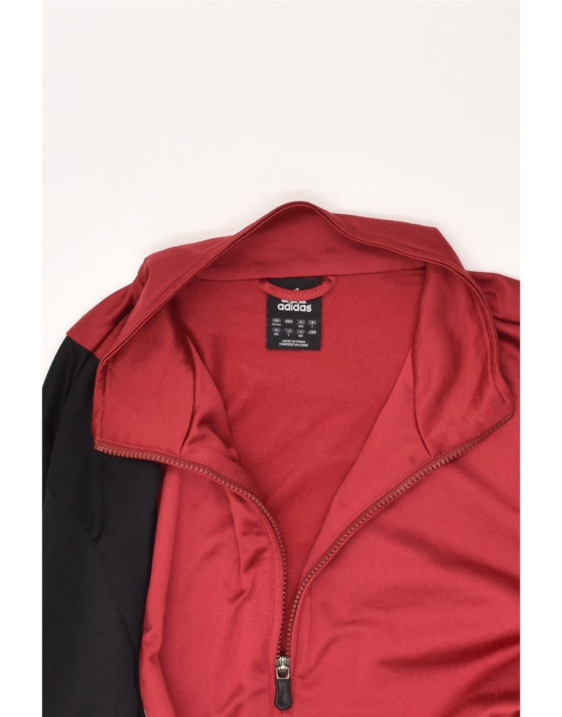 ADIDAS Mens Tracksuit Top Jacket UK 42-44 Large Red Colourblock Polyester | Vintage Adidas | Thrift | Second-Hand Adidas | Used Clothing | Messina Hembry 