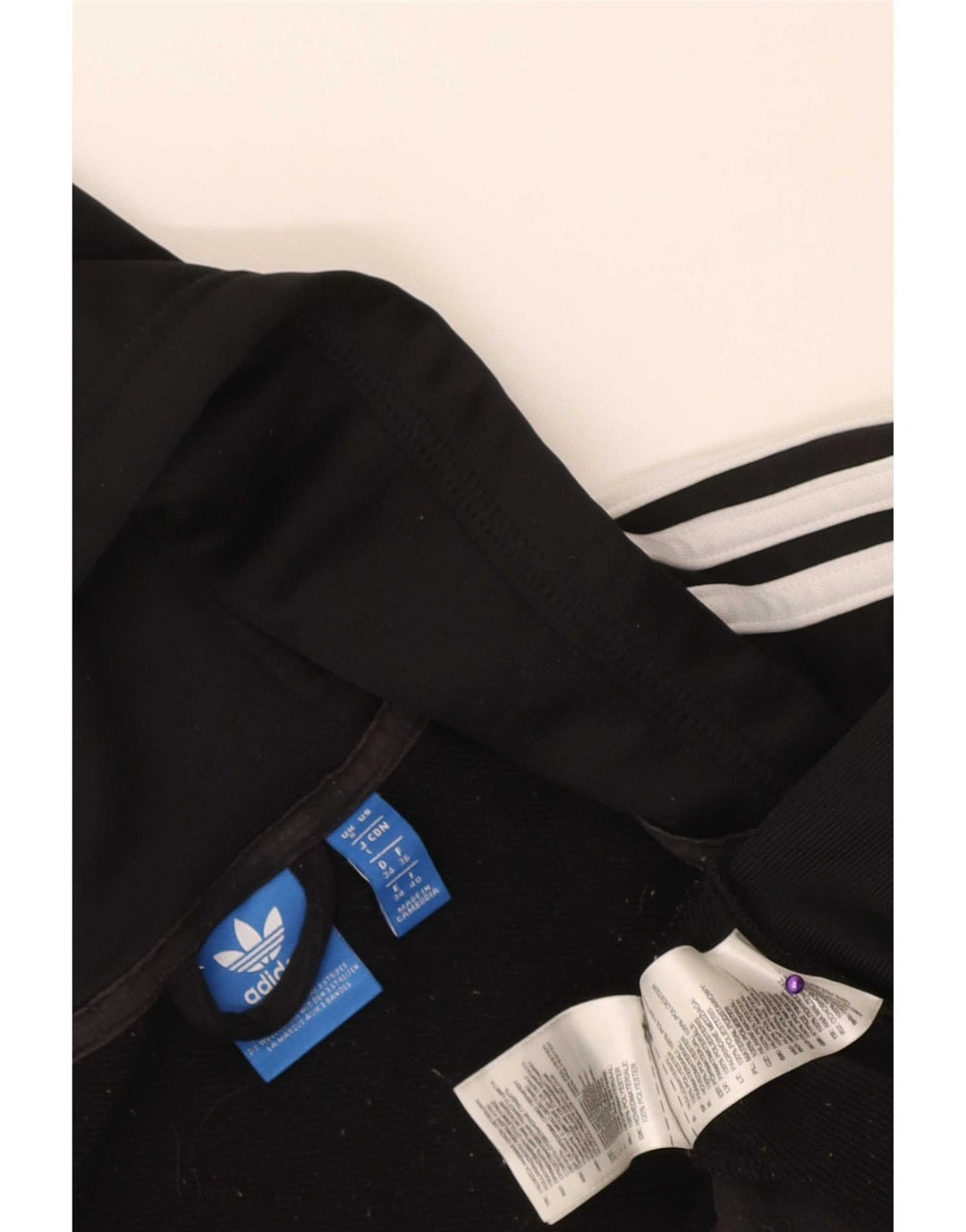 Adidas Girls Zip Hoodie Sweater 7-8 Years Black Polyester