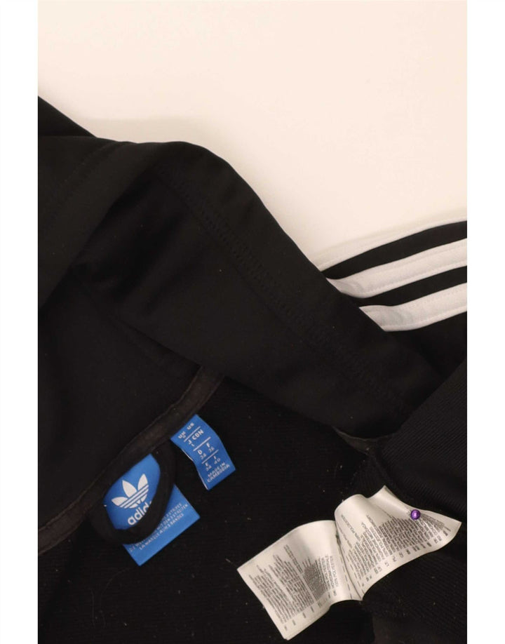Adidas Girls Zip Hoodie Sweater 7-8 Years Black Polyester