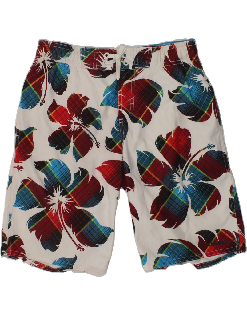 O'NEILL Boys Graphic Swimming Shorts 11-12 Years Multicoloured Floral | Vintage O'Neill | Thrift | Second-Hand O'Neill | Used Clothing | Messina Hembry 