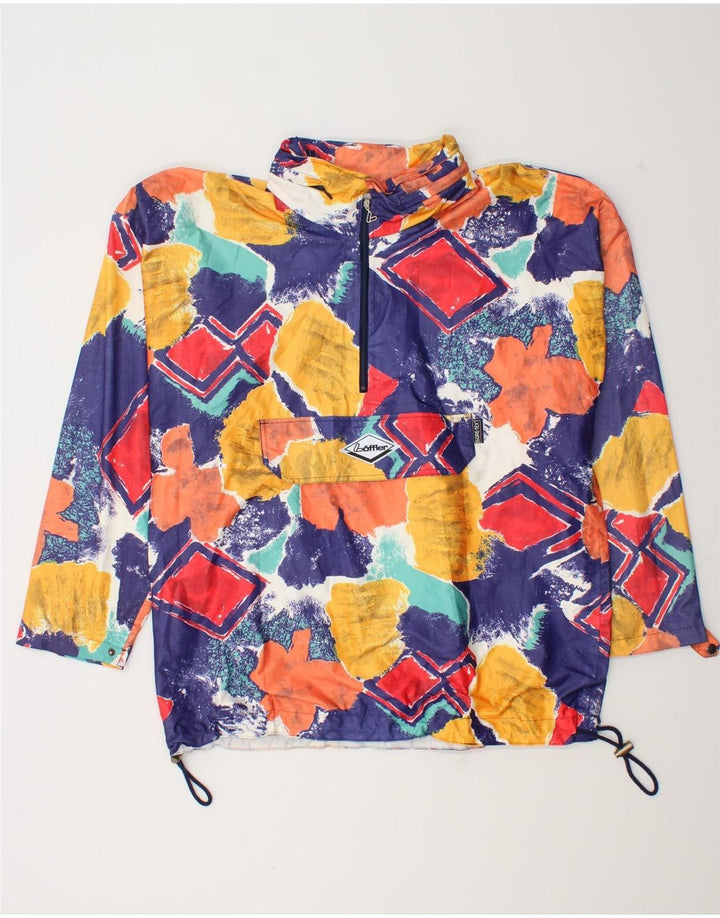 Loffler Mens Hooded Rain Jacket UK 38 Medium Multicoloured Geometric