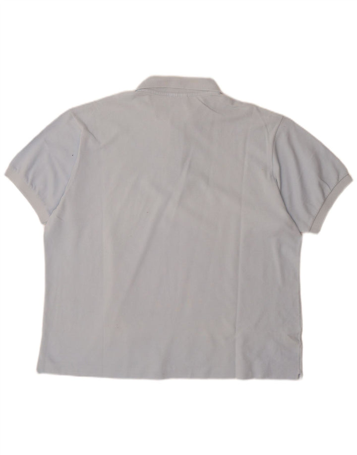 LACOSTE Mens Polo Shirt Size 7 2XL Blue Cotton