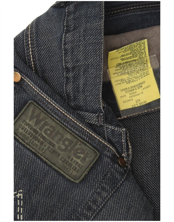 WRANGLER Mens Ace Straight Jeans  W36 L30 Navy Blue Cotton