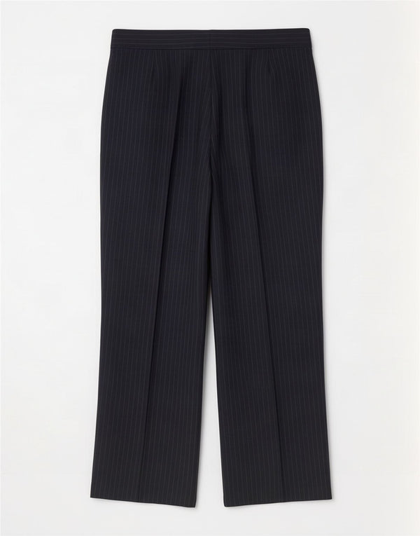 Marks & Spencer Womens Casual Trousers UK 16 Large W34 L29 Navy Blue