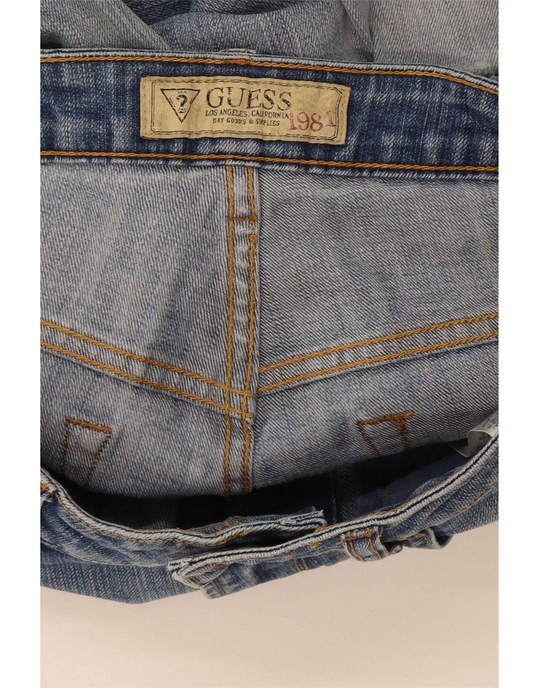 Guess Mens Straight Jeans W32 L29 Blue Cotton