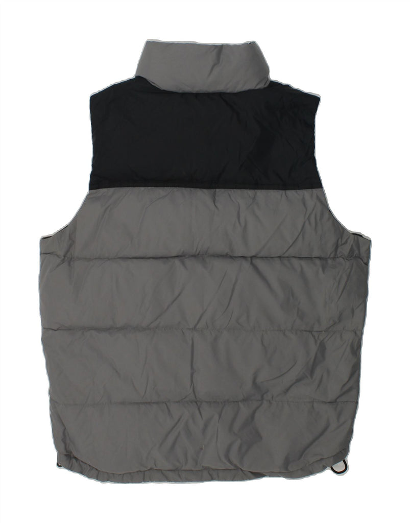 CHAMPION Boys Padded Gilet 7-8 Years Grey Colourblock Polyamide | Vintage Champion | Thrift | Second-Hand Champion | Used Clothing | Messina Hembry 