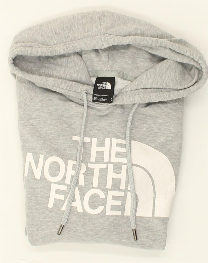 THE NORTH FACE Womens Graphic Hoodie Jumper UK 10 Small Grey Cotton | Vintage The North Face | Thrift | Second-Hand The North Face | Used Clothing | Messina Hembry 