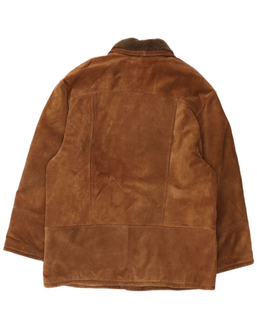 Vintage Mens Suede Jacket UK 44 2XL Brown Leather
