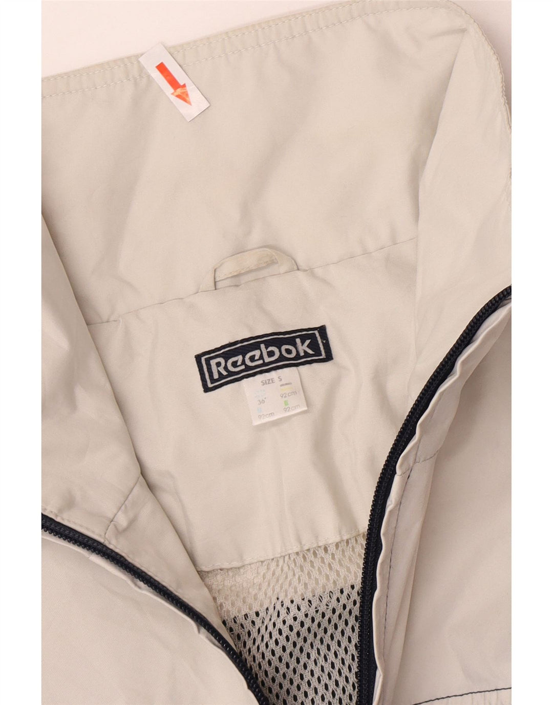 REEBOK Mens Pullover Rain Jacket UK 36 Small Navy Blue Colourblock
